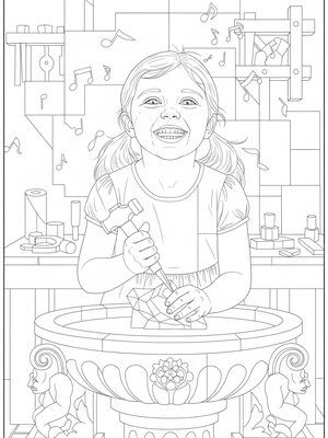 Cubist Painting - B&W