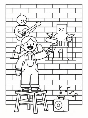 Preschool Simple - B&W