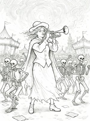 Impressionist Painting - B&W