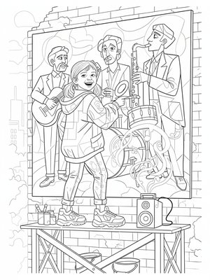 Cubist Painting - B&W