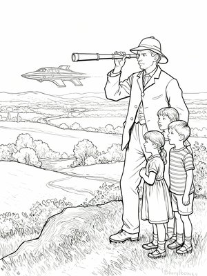 Impressionist Painting - B&W