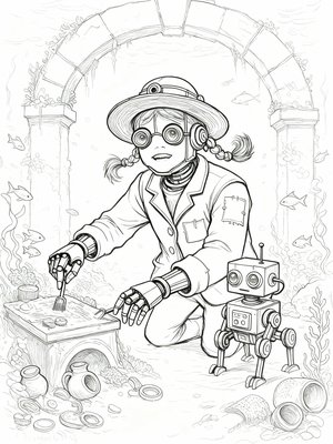 Impressionist Painting - B&W