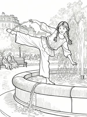 Impressionist Painting - B&W