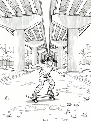 Impressionist Painting - B&W