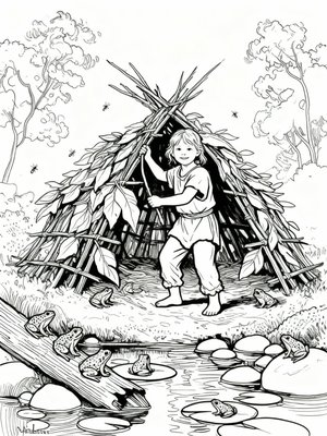 Impressionist Painting - B&W