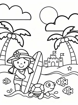Preschool Simple coloring book sample