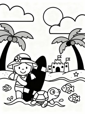 Preschool Simple B&W sample