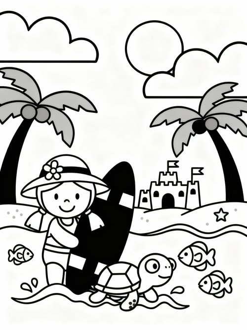 Preschool Simple - B&W Sample