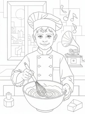 Cubist Painting - B&W