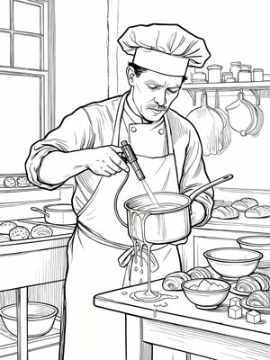 Impressionist Painting - B&W