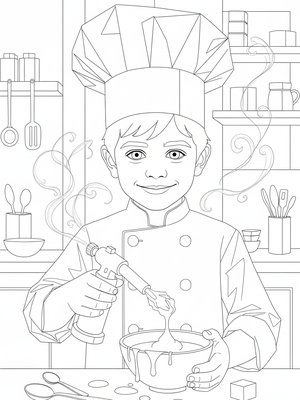 Cubist Painting - B&W