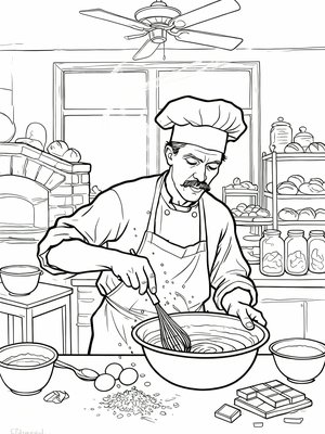 Impressionist Painting - B&W