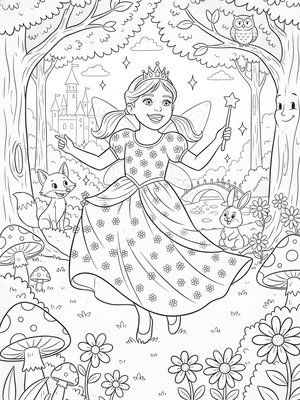 Classic Coloring Book B&W sample