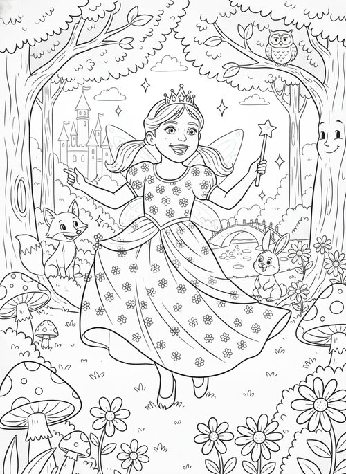 Classic Coloring Book - B&W Sample