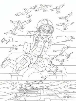 Cubist Painting - B&W