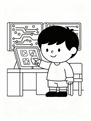 Preschool Simple - B&W