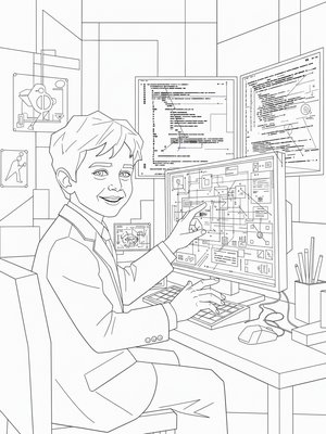 Cubist Painting - B&W