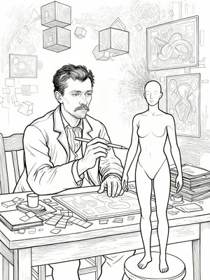 Impressionist Painting - B&W