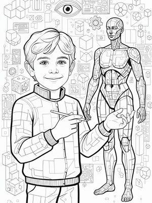 Cubist Painting - B&W