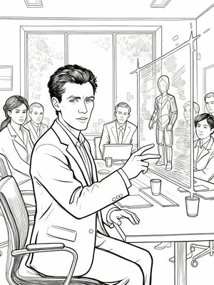 Impressionist Painting - B&W