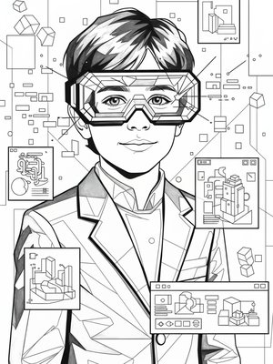 Cubist Painting - B&W