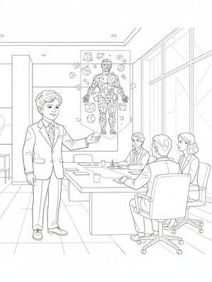 Cubist Painting - B&W