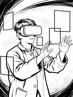 Impressionist Painting - B&W