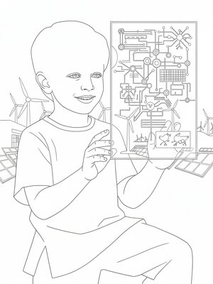 Cubist Painting - B&W