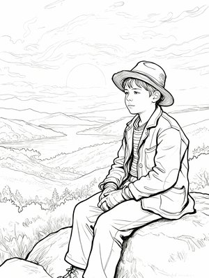 Impressionist Painting - B&W