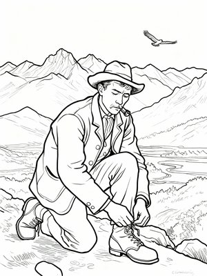 Impressionist Painting - B&W