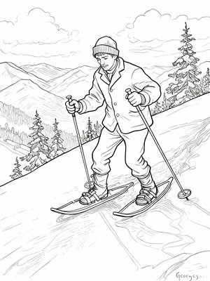 Impressionist Painting - B&W