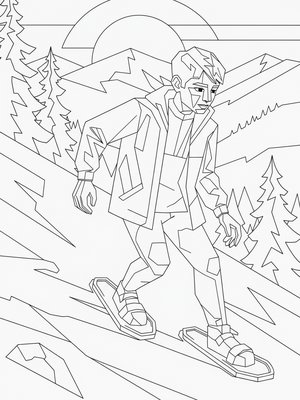 Cubist Painting - B&W