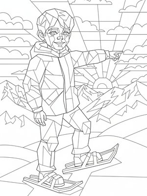 Cubist Painting - B&W