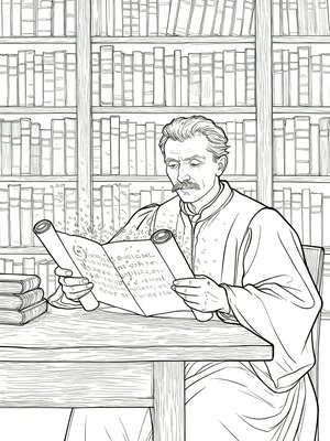 Impressionist Painting - B&W