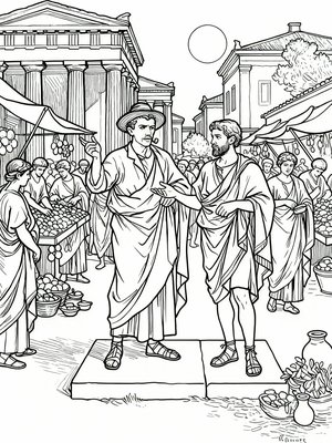 Impressionist Painting - B&W