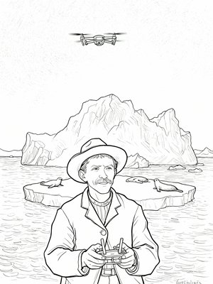 Impressionist Painting - B&W