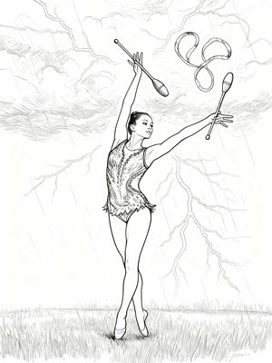 Impressionist Painting - B&W