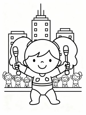 Preschool Simple - B&W