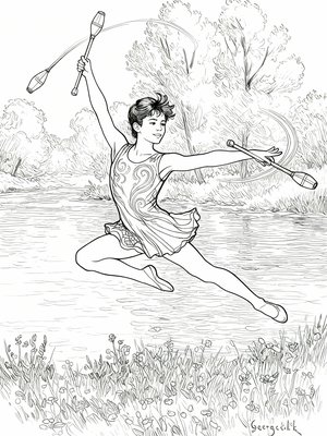 Impressionist Painting - B&W