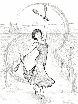 Impressionist Painting - B&W