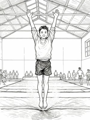 Impressionist Painting - B&W