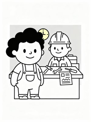 Preschool Simple - B&W