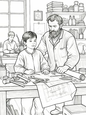 Impressionist Painting - B&W