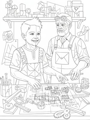 Cubist Painting - B&W