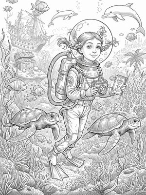 Victorian Illustration coloring book sample