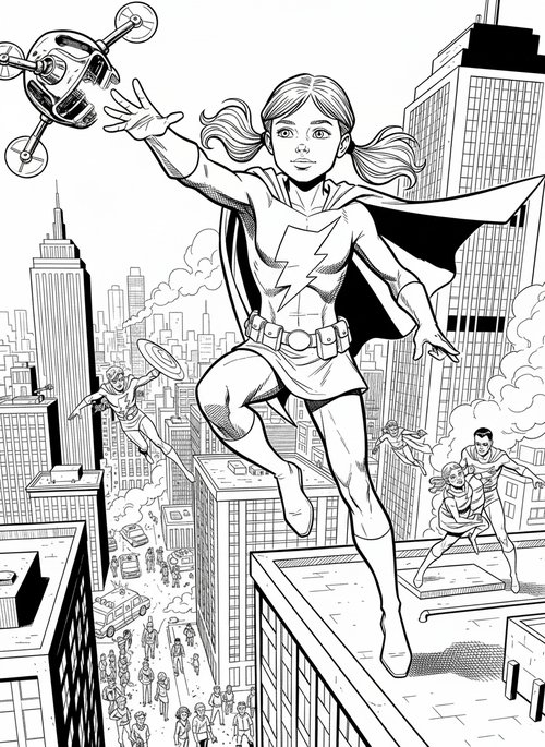 Comic Book - Coloring Book Sample