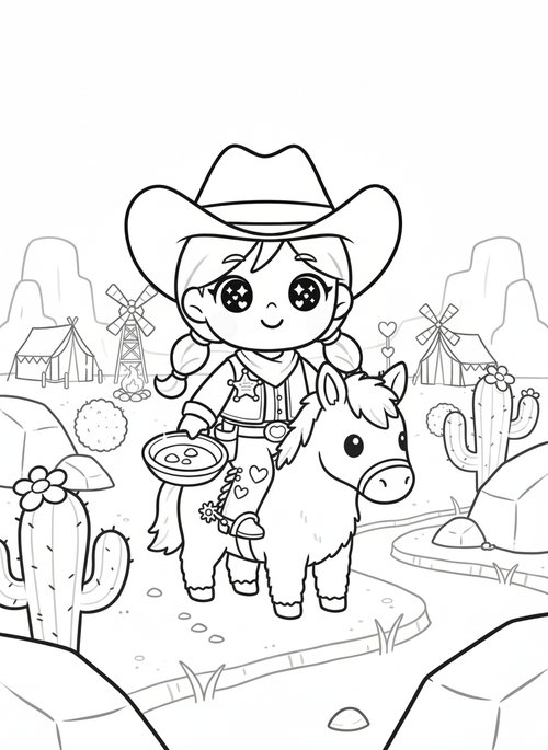 Kawaii Cute - B&W Sample