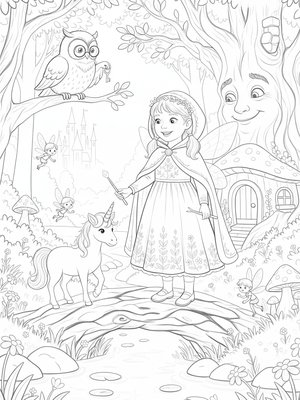 Vintage Storybook B&W sample