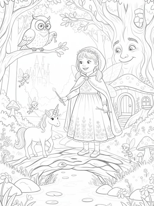 Vintage Storybook - B&W Sample