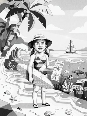 Cubist Painting B&W sample